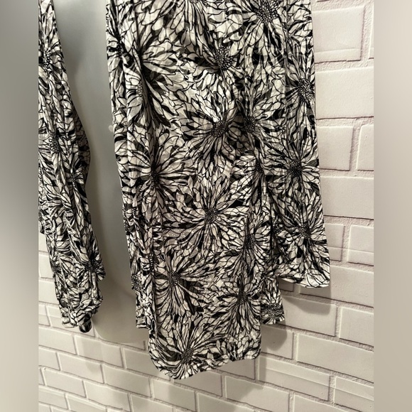 SAG HARBOR women open front floral light cardigan/size M - Picture 4 of 8